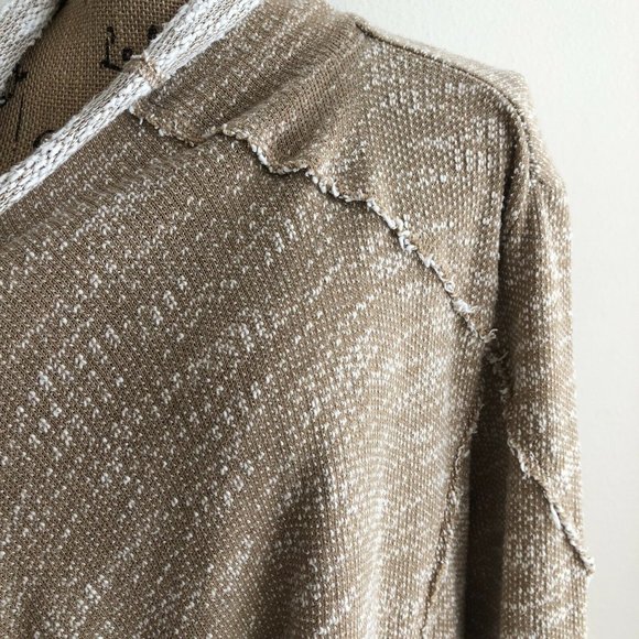 Free People Knit Cardigan Open Waterfall Front M - Picture 6 of 12